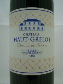 Chateau Haut-Grelot 2018, Coteaux de Methez, AOC Blaye Cotes de Bordeaux, Rotwein , trocken, 0,75l